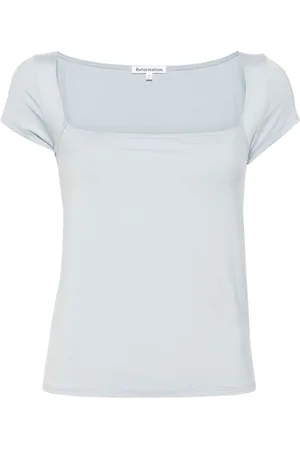Reformation Bardot square-neck T-shirt