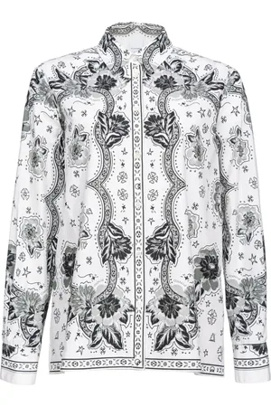 Pinko Floral-print cotton shirt