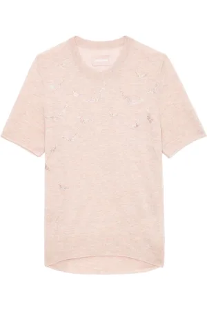 Zadig & Voltaire Ida crystals cashmere top