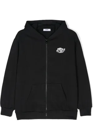 Msgm Logo-print zipped hoodie
