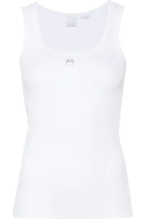 Pinko Calcolatore logo-print tank top