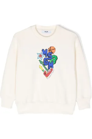 Msgm Logo-print cotton sweatshirt