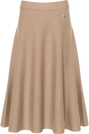 Moncler Logo-patch knitted midi skirt