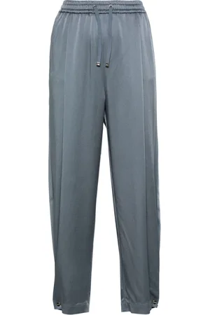 HERNO Elasticated-waistband satin trousers