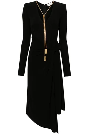 Elisabetta Franchi Necklace-detail midi dress