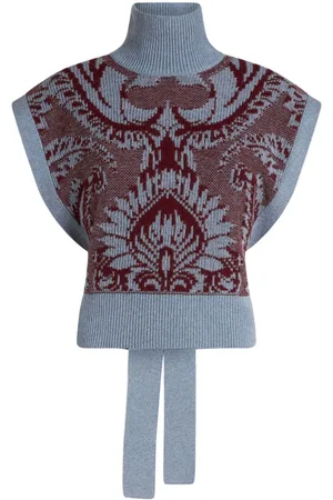 Etro Floral jacquard knitted top