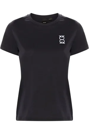Pinko Love Birds embroidery cotton T-shirt