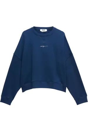 Msgm Logo-print drop-shoulder sweatshirt