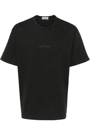 Stone Island Logo-embroidered cotton T-shirt