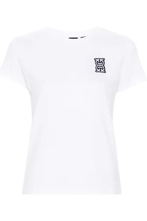 Pinko Love Birds embroidery cotton T-shirt