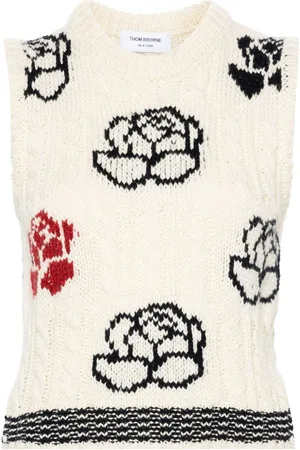 Thom Browne Pattern intarsia-knit vest
