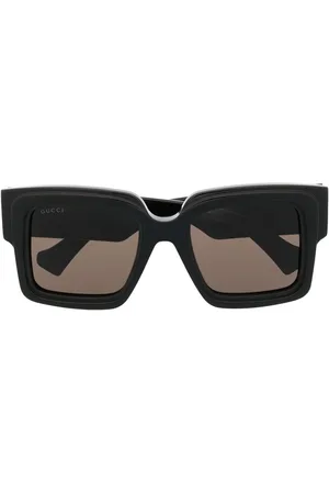 Gucci Logo-plaque square-frame sunglasses