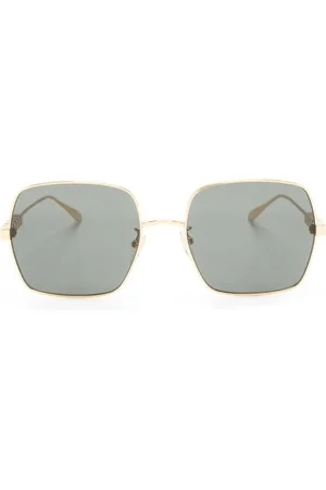 Gucci Logo-lettering square-frame sunglasses