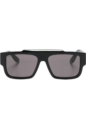 Gucci GG-monogram rectangle-frame sunglasses
