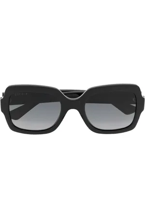 Gucci Logo-plaque square-frame sunglasses