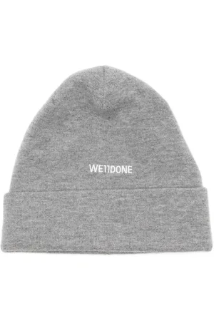 We11 Done Logo-embroidered wool beanie