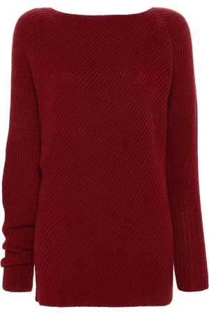 Serafini Round-neck asymmetric jumper