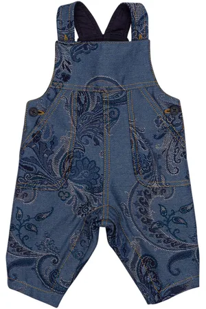 Etro Patterned-jacquard dungarees