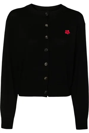 Kenzo Boke Flower-patch wool cardigan