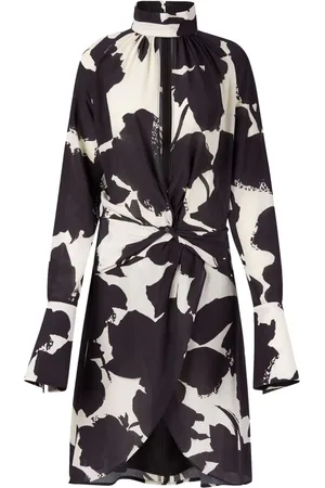 Nina Ricci Abstract-print high-neck dress