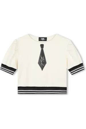 Karl Lagerfeld Logo-embroidered crew-neck top