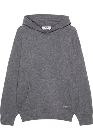 Msgm Embroidered-logo knitted sweatshirt