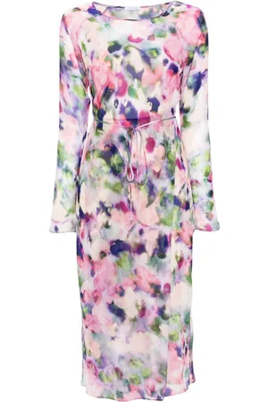 Patrizia Pepe Abstract-print chiffon midi dress