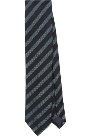 Lanvin Stripe-jacquard silk tie