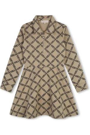 Michael Kors Logo-print long-sleeved dress