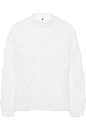 ERMANNO SCERVINO Lace-detail virgin wool blend jumper