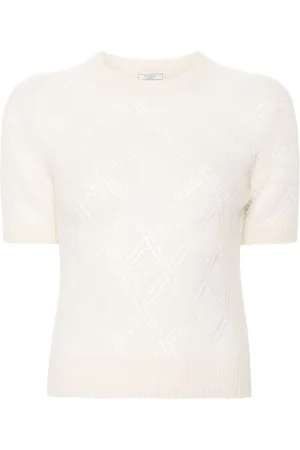 PESERICO SIGN Open-knit T-shirt
