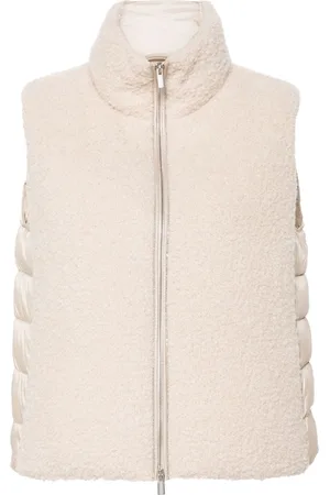 PESERICO SIGN Shearling-trim padded gilet