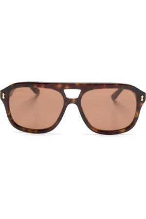 Gucci Logo pilot-frame sunglasses