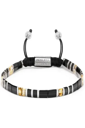 Nialaya Logo-plaque beaded bracelet