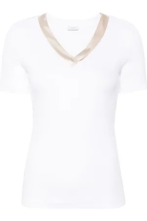 PESERICO SIGN Ribbed-knit cotton T-shirt