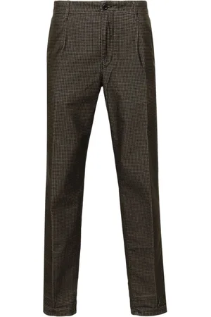 Incotex Herringbone-pattern tapered trousers