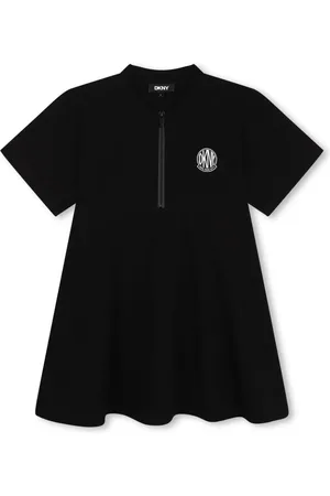 DKNY Logo-print cotton-blend dress