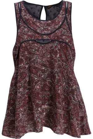 HUGO BOSS Sleeveless overlapping-detail blouse