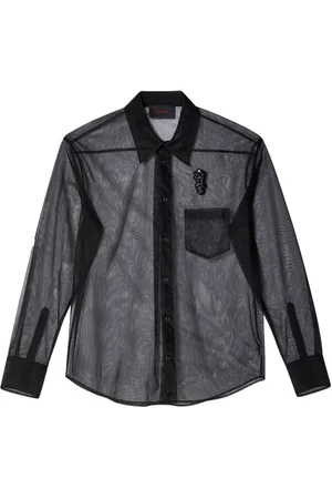 Simone Rocha Embellished sheer shirt