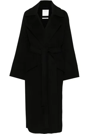 Sportmax Belted felted maxi coat