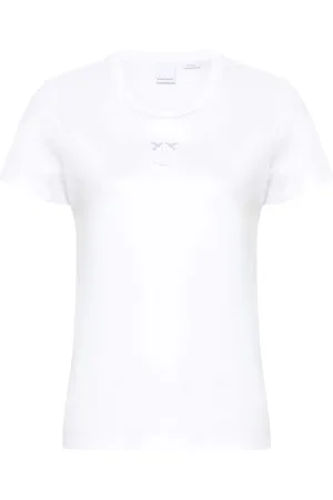 Pinko Logo-embroidered short-sleeve T-shirt