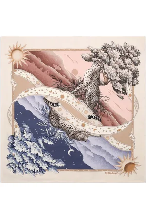 Salvatore Ferragamo Day & Night print scarf