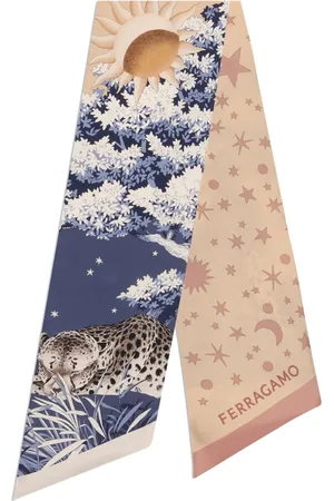 Salvatore Ferragamo Day & Night print scarf