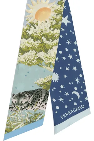 Salvatore Ferragamo Day & Night print scarf