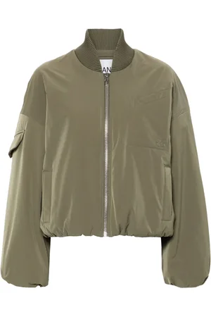 Ganni Twill bomber jacket