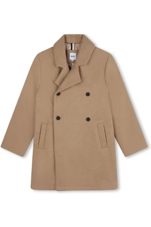 HUGO BOSS Notched-collar double-breasted coat