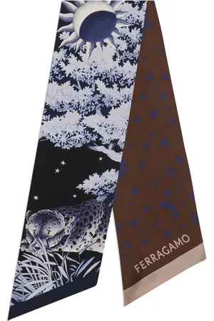 Salvatore Ferragamo Day & Night print scarf