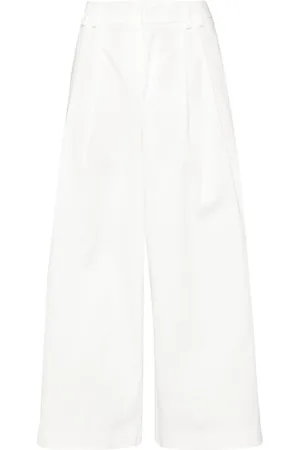 Closed Pleat-detail cropped trousers