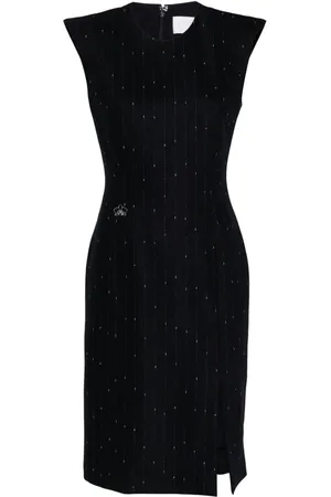 GENNY Pinstriped bodycon midi dress