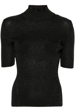 Missoni High neck glitter-detail top